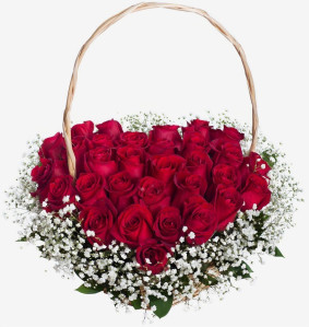 Heart of Roses Basket Image
